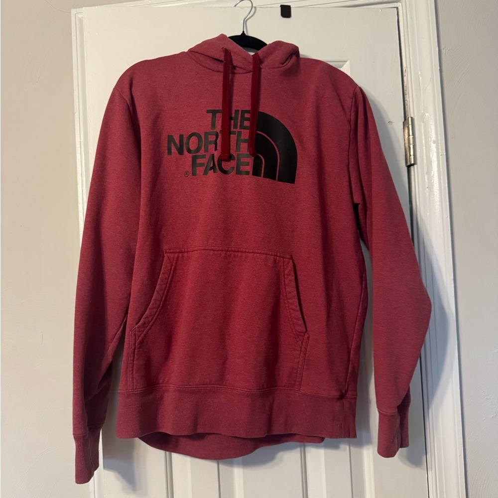 The North Face Red Cropped Hoodie Sweater